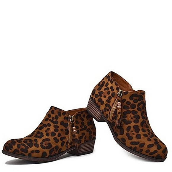 Mata Leopard Ankle Booties - Picture 2 of 11